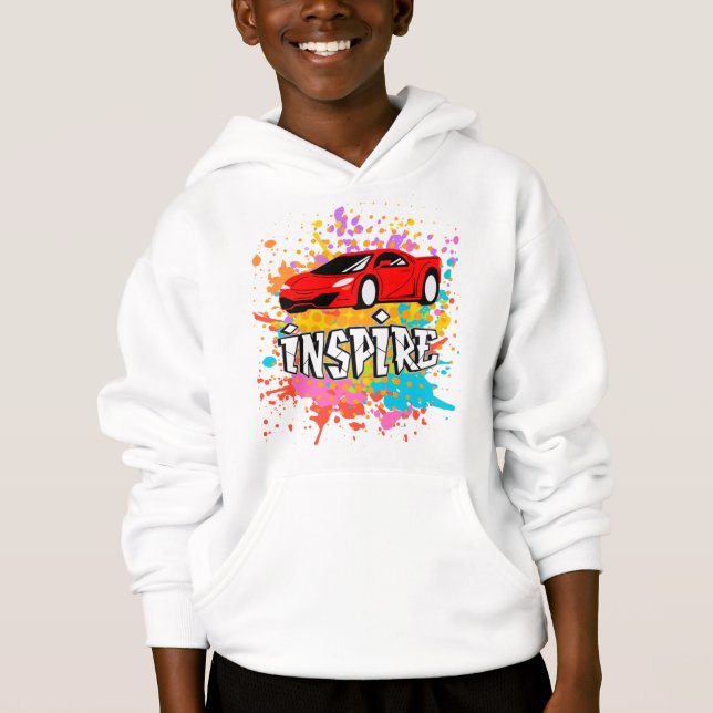 INSPIRIER CAR BOY DESIGN HOODIE (Vorderseite)