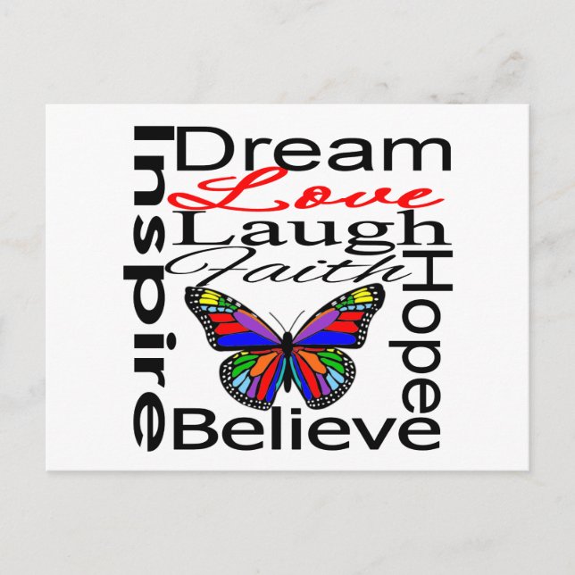 Inspirier Collage Postkarte (Vorderseite)