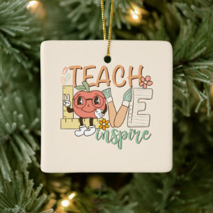 Inspirier der Liebe - Niedliche Schulleistungen Keramikornament