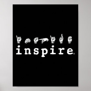 inspirier der Marke ASL American Sign Language Dea Poster
