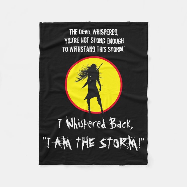 INSPIRIER FAITHFUL WARRIOR FRAU W/ QUOTE FLEECEDECKE (Vorderseite)