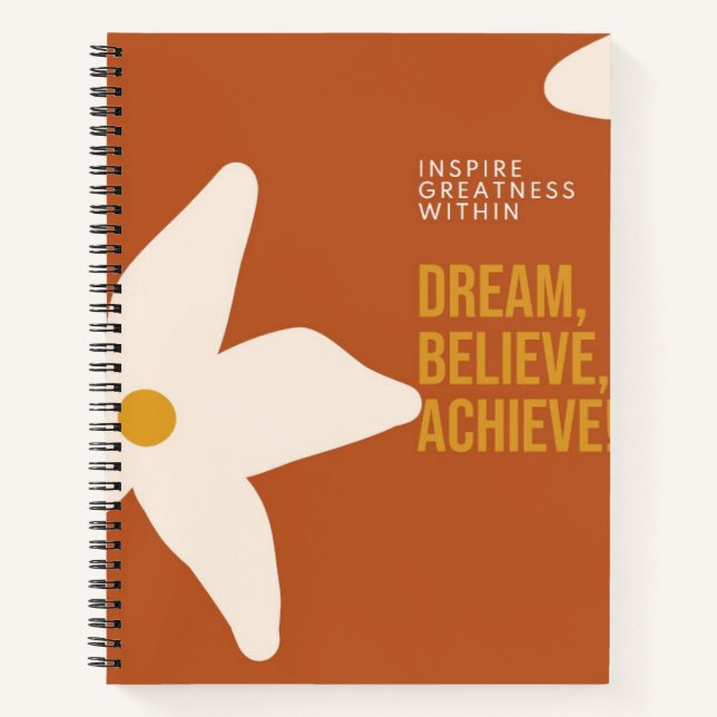 Inspirier Greatness In - Motivierend Notebook Notizbuch (Vorderseite)