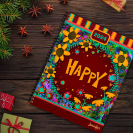 Inspirier Hübschen Blumenglücks Personalisierter S Planer