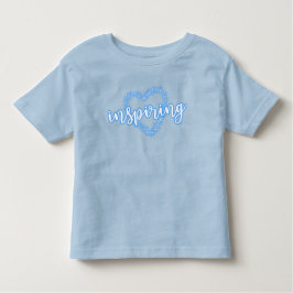 Inspirier in Weiß und Blau mit Herz Kleinkind T-shirt