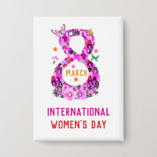 Inspirier Inklusion International Women's 8 März Button