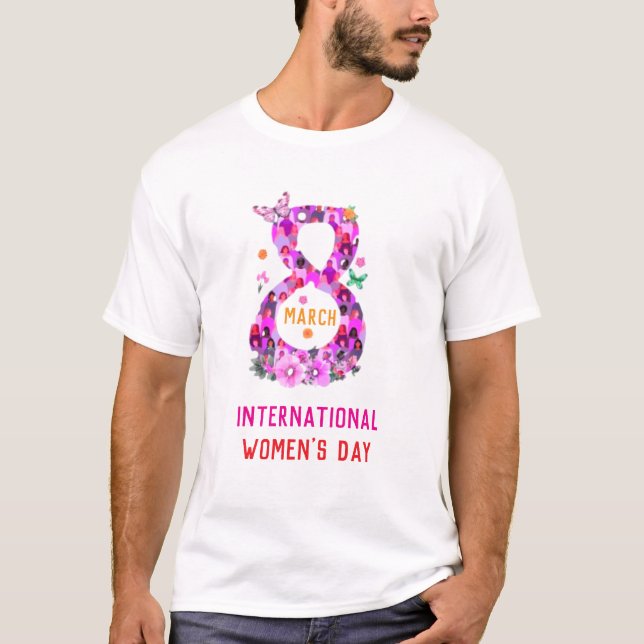 Inspirier Inklusion International Women's 8 März T-Shirt (Vorderseite)