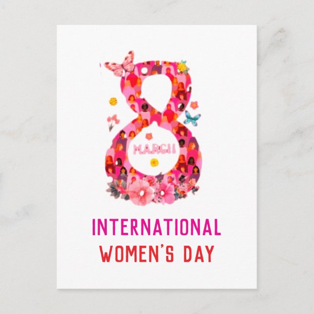 Inspirier Inklusion - Internationaler Frauentag Postkarte (Vorderseite)