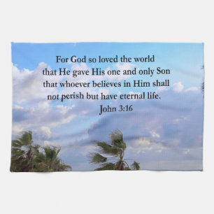 INSPIRIER JOHN 3:16 FOTO GESCHIRRTUCH