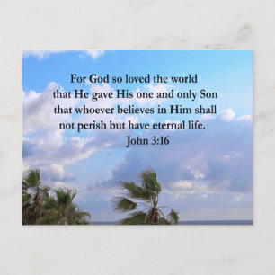 INSPIRIER JOHN 3:16 FOTO POSTKARTE