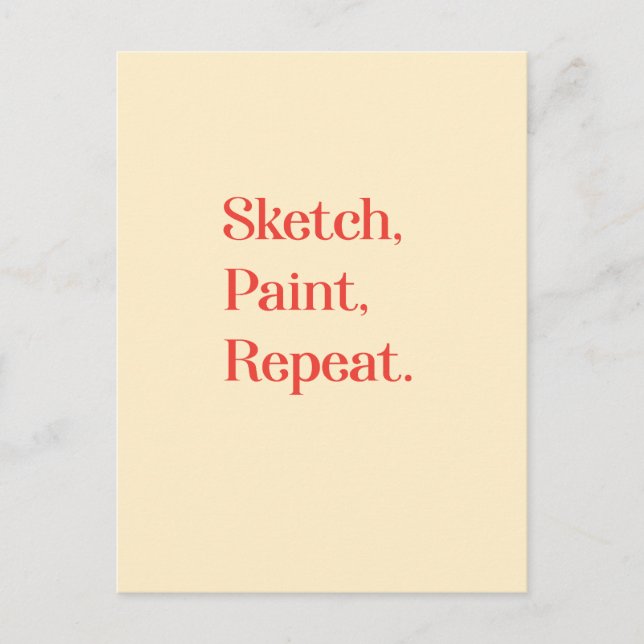 Inspirier kreativer Persistenz mit Typografie-Zita Postkarte (Vorderseite)