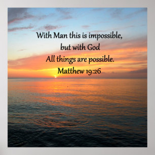 INSPIRIER MATTHEW 19:26 SONNENDESIGN POSTER