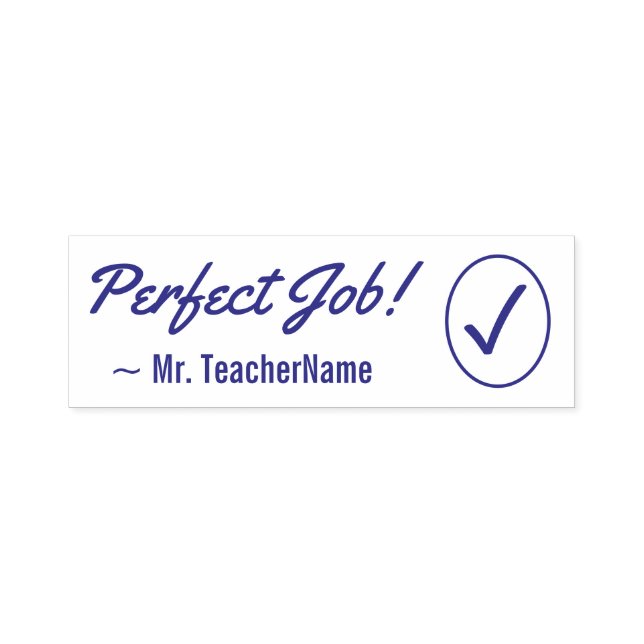 Inspirier "Perfect Job!" + Name des benutzerdefini Permastempel (Design)