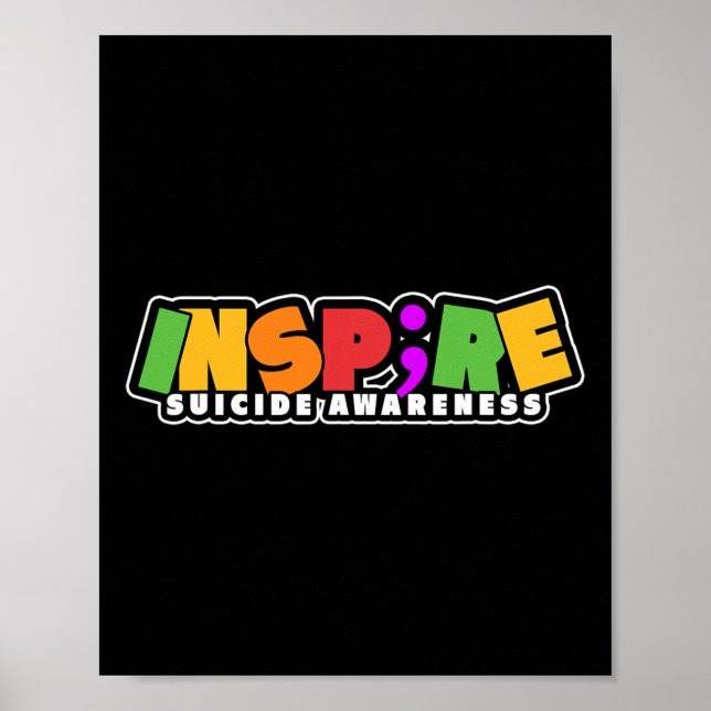 Inspirier Semicolon Suicide Awareness Project Poster (Vorne)