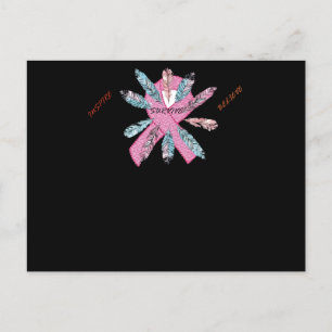 Inspirier Survivor Glauben Brustkrebs Bewusstsein Ankündigungspostkarte