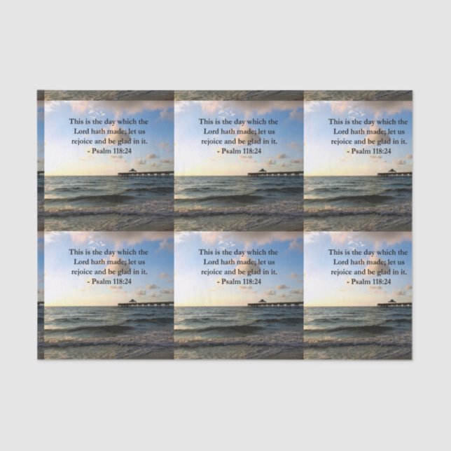 INSPIRIER von PSALM 118:24 VERSE Seidenpapier (Vorderseite)