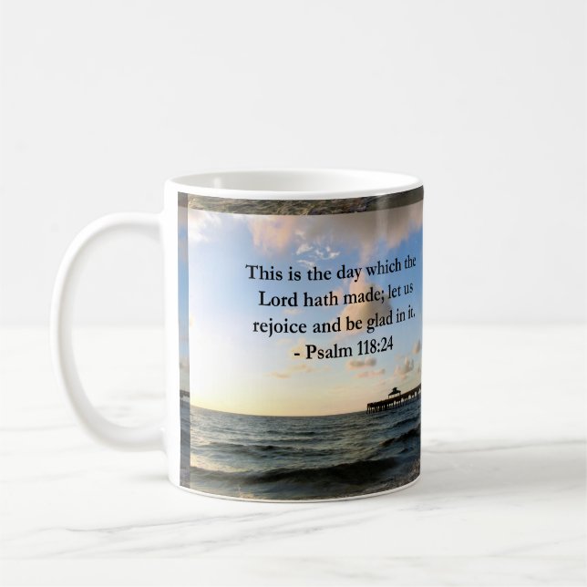 INSPIRIER von PSALM 118:24 VERSE Tasse (Links)