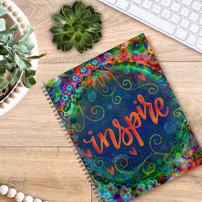 Inspirier Whimsical Colorful Floral Fun Trendy Planer (Von Creator hochgeladen)