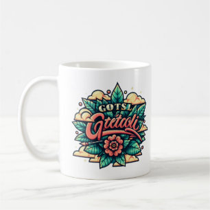 Inspirier Your Day: Motivierend Zitate Blue T-Shir Kaffeetasse