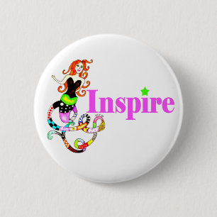 Inspirieren Sie Meerjungfrau-"Girly" Knopf Button