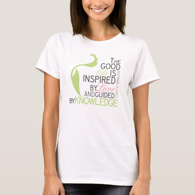 Inspirieren von Lebenzitattypographie T-Shirt (Vorderseite)