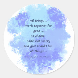 Inspirierend Bibel-Schrifts-Zitate Runder Aufkleber