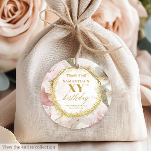 Inspirierend Blush Ivory Gold Geburtstag Danke Tag Geschenkanhänger