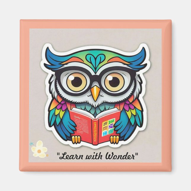 "Inspirierend Buchliebhaber" Magnet (Vorne)