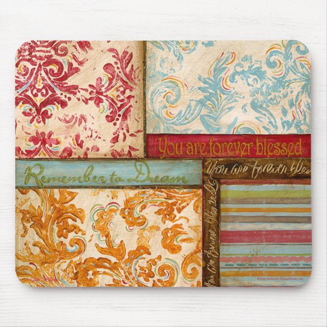 Inspirierend Collage 2 durch Kate McRostie Mousepad (Vorne)