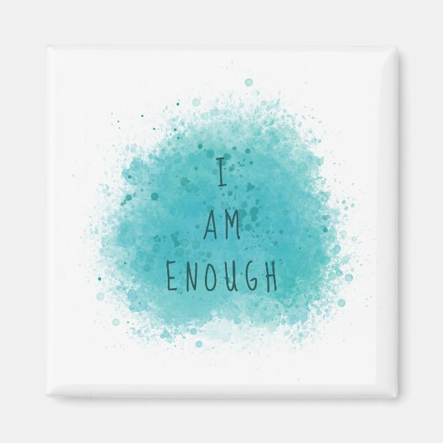 Inspirierend, dass ich genug einfaches Affirmation Magnet (Vorne)