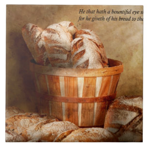 Inspirierend - Dein tägliches Brot - Sprüche 22,9 Fliese