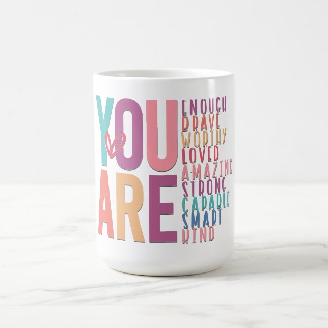 Inspirierend Du Bist Genug Kaffeetasse (Mittel)