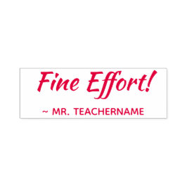 Inspirierend "Fine Effort!" Tutor Rubber Briefmark Permastempel