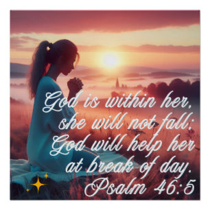 'Inspirierend Glaube' Glossy Poster