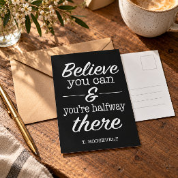Inspirierend glauben an sich selbst Motivierend Postkarte