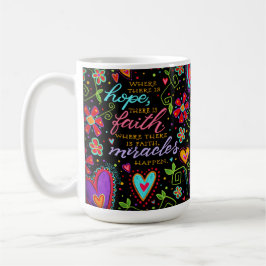 Inspirierend Glaubensmirakles wirken floral inspir Kaffeetasse