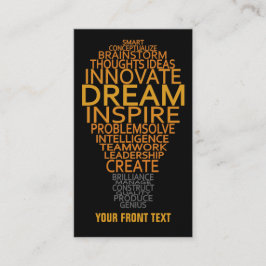 Inspirierend Glühlampegewohnheits-Visitenkarten Visitenkarte