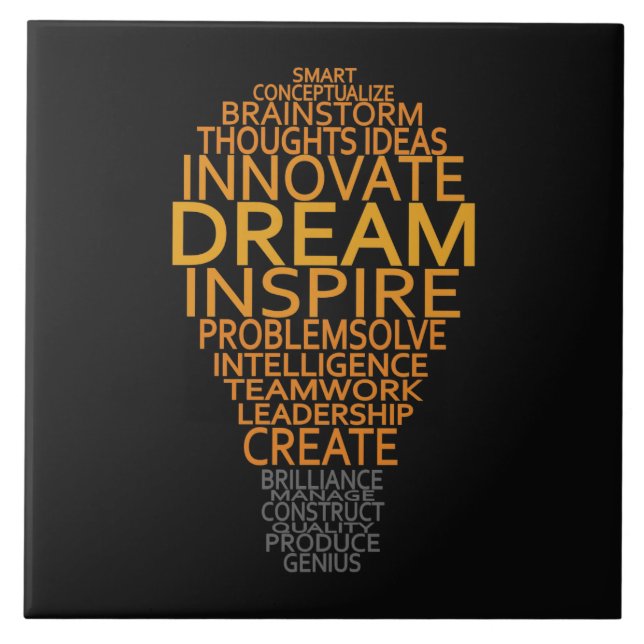 Inspirierend Glühlampegewohnheitsfliesen Fliese (Vorderseite)