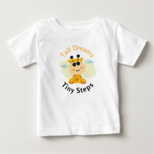 Inspirierend "Große Träume, winzige Schritte" Süße Baby T-shirt