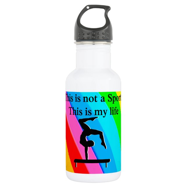 INSPIRIEREND GYMNASTICS QUOTE DESIGN EDELSTAHLFLASCHE (Vorderseite)