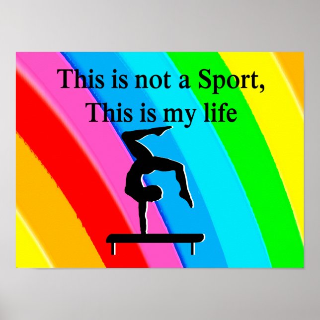 INSPIRIEREND GYMNASTICS QUOTE DESIGN POSTER (Vorne)