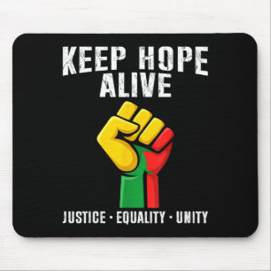 Inspirierend, Hoffnung bleibt lebendig, schwarzer  Mousepad