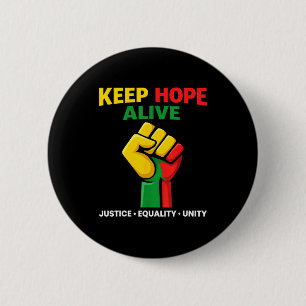 Inspirierend Hoffnung lebendig schwarze Geschichte Button