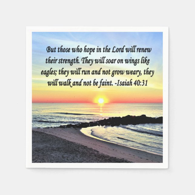 INSPIRIEREND ISAIAH 40:31 SERVIETTE (Vorderseite)