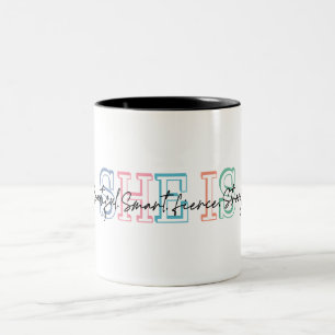 inspirierend ist sie schön zweifarbige tasse