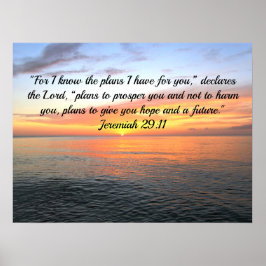 INSPIRIEREND JEREMIAH 29:11 SONNENREISE "PLANS FOR POSTER