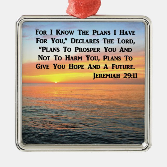 INSPIRIEREND JEREMIAH 29:11 SUNRISE ORNAMENT AUS METALL (Vorne)