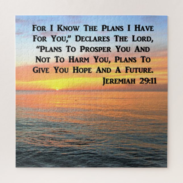 INSPIRIEREND JEREMIAH 29:11 SUNRISE PUZZLE (Vertikal)