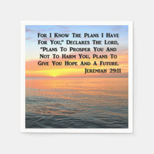 INSPIRIEREND JEREMIAH 29:11 SUNRISE SERVIETTE