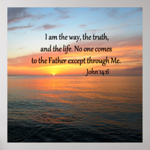 INSPIRIEREND JOHN 14:6 SUNRISE FOTO DESIGN POSTER