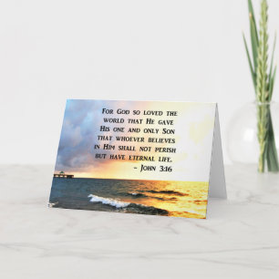 INSPIRIEREND JOHN 3:16 OCEAN FOTO DESIGN KARTE